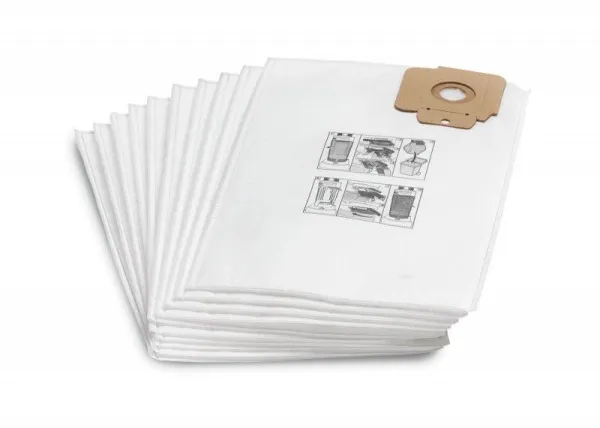 Фильтр-мешки из нетканого материала для Karcher CV 30/1, 38/x, 48/x, 10 шт